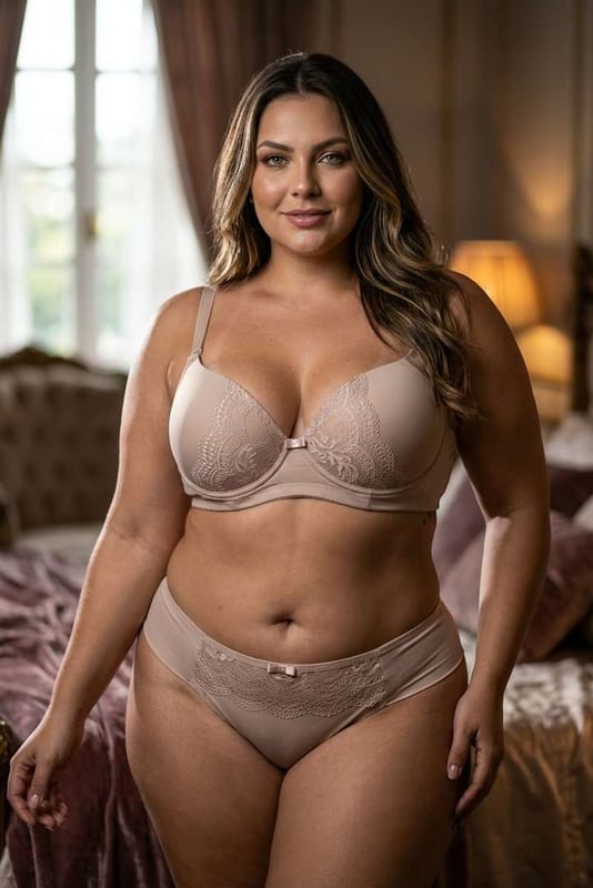 CONJUNTO PLUS SIZE MICROFIBRA COM RENDA